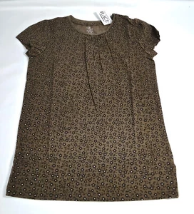NEW Girl's The Children's Place Taupe Flowered Shirt Sizes: S (5/6) or M (7-8) - Picture 1 of 3
