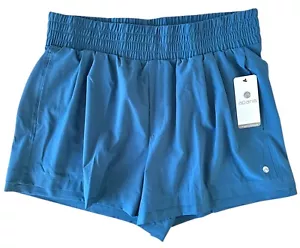 Apana Women's Active Shorts Elastic Waist w/ Pockets Size L Indian Teal - Picture 1 of 7