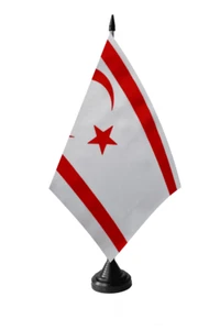 Northern Cyprus Polyester Table Flag - Picture 1 of 2