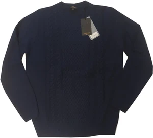 MAGLIA UOMO lana girocollo M L XL XXL pullover maglione CONSENSO blu - Picture 1 of 1