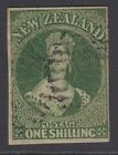 SG 45 Neuseeland 1862-64 gedruckt von John Davies. 1/- gelb-grün. Sehr gut..
