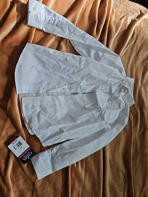 Chaps Performance Series Boys Size 7 White Dress Button Up. NEW With Tags  - Image 1 of 4