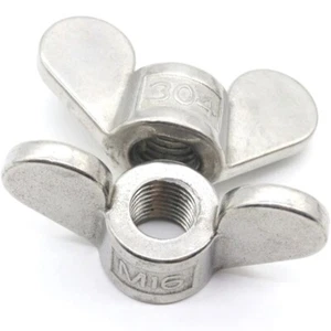 Wing Nuts A2 Stainless Steel Butterfly Nut M4 M5 M6 M8 M10 M12M14M16M18M20M22M24 - Picture 1 of 6