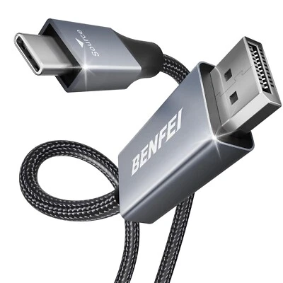 BENFEI USB-C to DisplayPort 3 Feet Cable(4K@60Hz 2K@144Hz), USB Type-C to Displa - Image 1 of 4