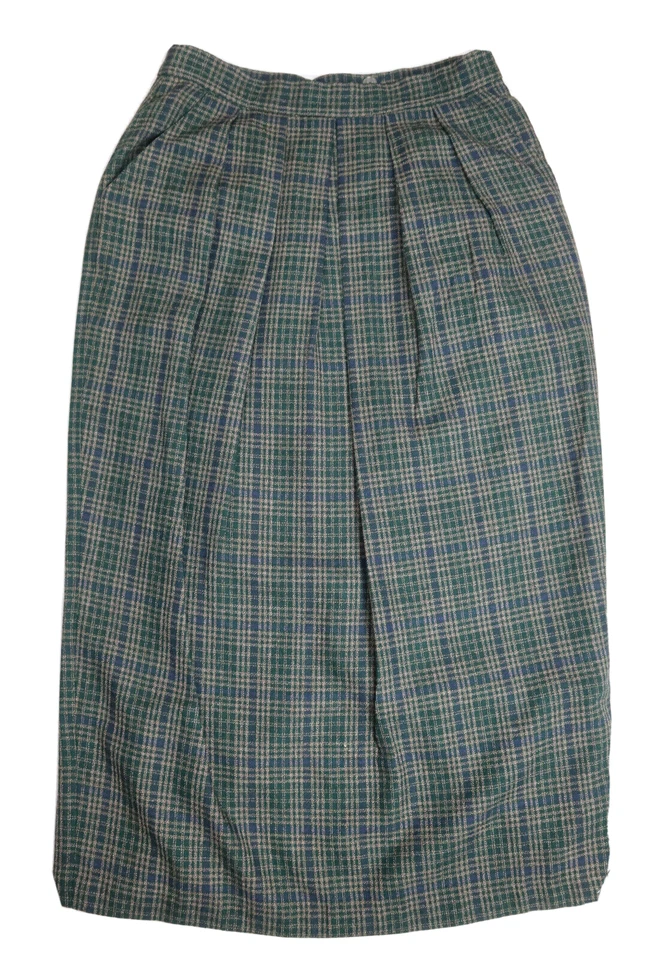 HERMAN GIST - FALDA LÁPIZ MEDIA A CUADROS VERDE MUJER - TALLA 12 Foto 1 de 4