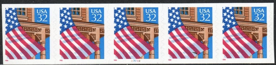 US Scott #2915A Plate strip of 5 #23222 MNH - Image 1 of 1