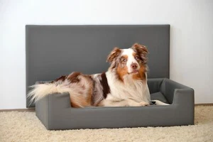 Silvio Design Hunde Wandkissen/Wandschoner ca.T3 x B100 x H50 cm grau abwaschbar - Bild 1 von 2