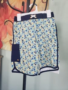 Cat & Jack yellow / blue swimsuit/ swim shorts, girls M 8/10 - Picture 1 of 8