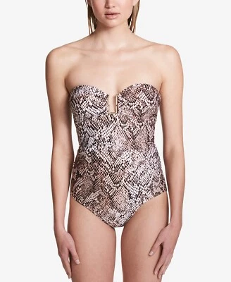 Traje de baño de una pieza Calvin Klein Chameleon Hardware bandeau néctar talla 14 nuevo con etiquetas Foto 1 de 3