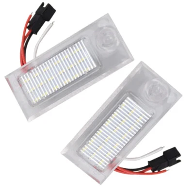 Xenon White LED License Plate Light Clear Cover For Audi A6 C5 4B Sedan 97-04 - Image 1 of 4