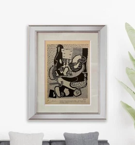 Pablo Picasso Hand Signed Original Lithograph Print Certificate $3500 Appraisal. - Picture 1 of 12