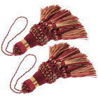 Set of 2 Polyester Tassel Suede Keychain for Curtains