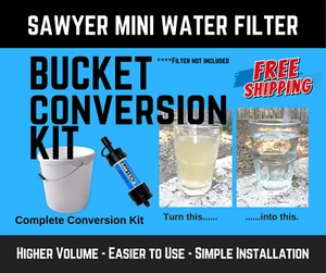 Sawyer Mini Water Filter Bucket Kit - Preparedness | Prepare | SHTF | Prepper - Picture 1 of 11