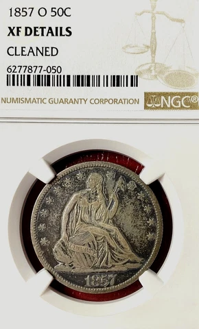 NGC XF!  1857-O SEATED LIBERTY HALF Cover