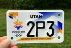 Utah 2002 Salt Lake City Olympic Winter Games Motorcycle License Plate Tag # 2P3