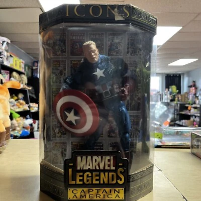 2006 Toy Biz Marvel Legends Icons - Figura Capitán América 12" + Libro Leer Foto 1 de 4