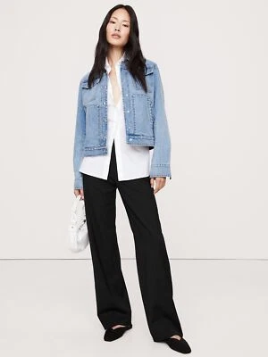 Pantalón de lana italiano recto moderno de tiro alto Banana Republic Siena - 4P #539384 Foto 1 de 4