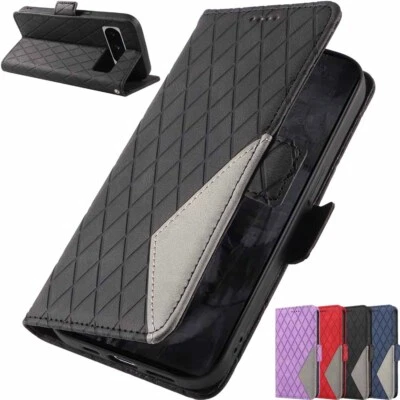 For Google Pixel 8 7 7A 6A 6 Pro Grid Wallet Card Holder Flip Leather Case Cover - Image 1 of 4