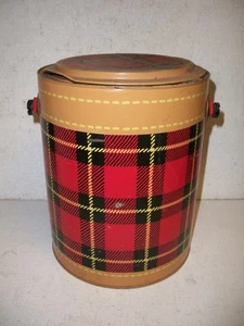 Rare 1960’s 1 Gallon Skotch Kaddy Red Plaid  Scottish Theme Cooler  - Picture 1 of 5