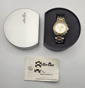 Ellesse Chronograph Watch with Original Box, Manual+Extra Likes Working Conditio - Picture 1 of 7