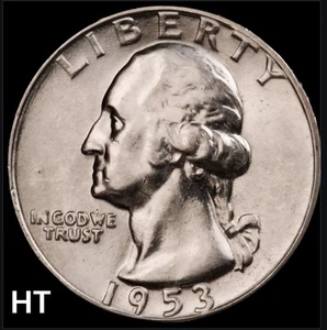 1953-P Washington Quarter - Choice Gem Brilliant Uncirculated Lustrous US Coin - Picture 1 of 4