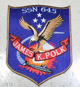 US GWOT Modern US Navy USN SSN 645 USS James K. Polk Submarine Ship Patch B747 - Bild 1 von 3
