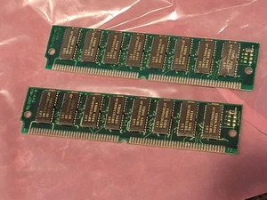 2x 16MB 4Mx32 EDO 72-Pin Non-Parity 60ns 5V 4x32 SIMM 32MB PC UNIX - Picture 1 of 3