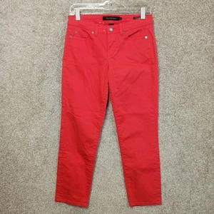 Pantalones de mezclilla Calvin Klein para mujer 4 rojos ajustados elásticos informales color brillante - Imagen 1 de 11