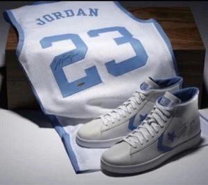 Mens CONVERSE    CONVERSE Jordan North Carolina Blue UNC Rare Pro Leather HI 28c - Picture 1 of 9