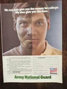 Army National Guard Vintage Full Page Color Magazine Ad Nice Images - Picture 1 of 3