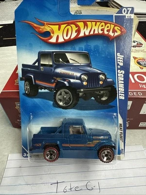 2009 Hot Wheels Walmart RedLine #123 Heat Fleet 7/10 JEEP SCRAMBLER Azul com RLUT5 - Imagem 1 de 3