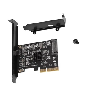 Black PCIE to Type-C USB 3.2 Gen 2X2 20Gbps ASM3242 Expansion Card Adapter - Afbeelding 1 van 15