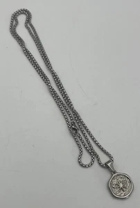 Men’s Stainless Steel Compass Necklace Pendant  - Picture 1 of 3