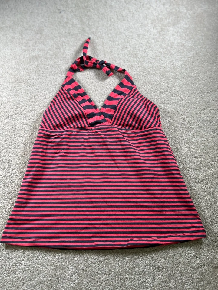 Mossimo Swimwear Women's Red Black Striped Tankini Top Small - Image 1 of 4