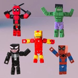 Articulated Spiderman, Venom, Deadpool, Ironman, Hulk im Pixel Style, 3D Printed - Bild 1 von 37