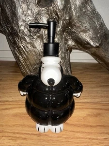 Peanuts Snoopy Seifenlotion Spender Pumpe schwarz gefütterte Jacke Mantel - Bild 1 von 3