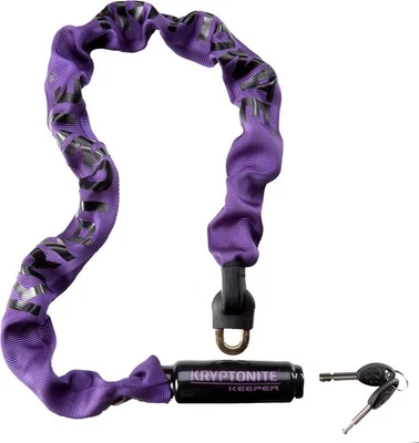 Kryptonite Keeper 785 Integrated Steel Chain Lock Keyed 7mm x 85cm Purple - Image 1 of 4