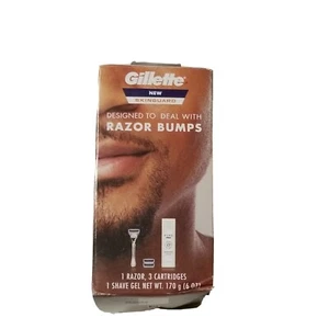 Gilette Men's Skinguard, 5 Piece Set- 1 Razor, 3 Cartridges, 1 6oz Shave Gel - Picture 1 of 5