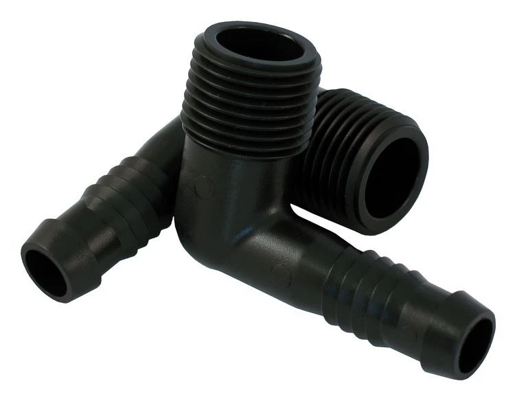 50 Barbed Elbow Connector 3/4" MPT X 1/2" Barb 90 Degree Funny Pipe Swing Joints - Image 1 of 1