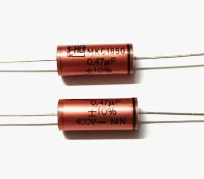 2x 0,47UF 400V ERO CONDENSATORE POLIESTERE AUDIO HIFI CROSSOVER N.2 Pz. Germany