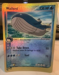 Wailord EX Ruby & Sapphire 14/109 Rare Reverse Holo Pokémon Card Very Good - Picture 1 of 2