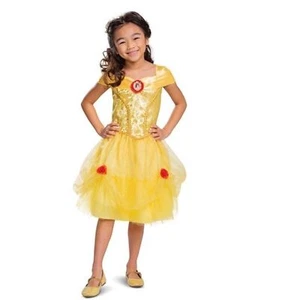 Disney Girls Belle beauty & the beast Halloween costume dress size M(8-10)  - Picture 1 of 5