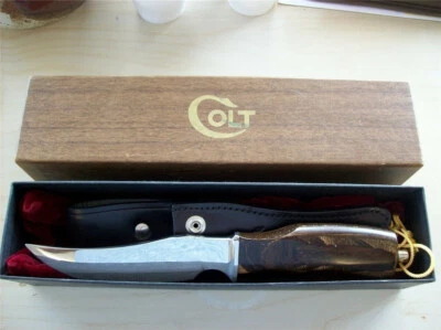 Colt Hunting Knife Skinner Sheffield England Sheath Box Pouch - Image 1 of 4