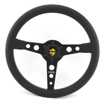 Momo Leder Sportlenkrad Prototipo 350mm schwarz black steering wheel volante - Bild 1 von 4