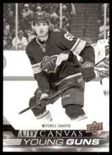 2022-23 UD Series 2 Canvas Young Guns Black & White #C220 Mitchell Chaffee