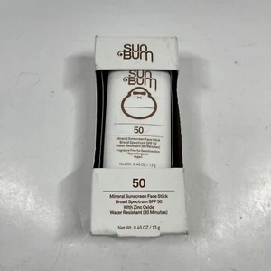 NEW SUN BUM SPF 50 MINERAL FACE STICK SUNSCREEN WATER RESISTANT EXP 10/2025 - Picture 1 of 3
