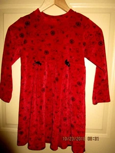 Girls Club by Healthtex long sleeves red velvet dress ins size XS ( 7) girls - Picture 1 of 11