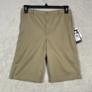 Under Armour Boys Size 18 Beige Performance Shorts Loose Fit Heat Gear NEW NWT - Picture 1 of 8