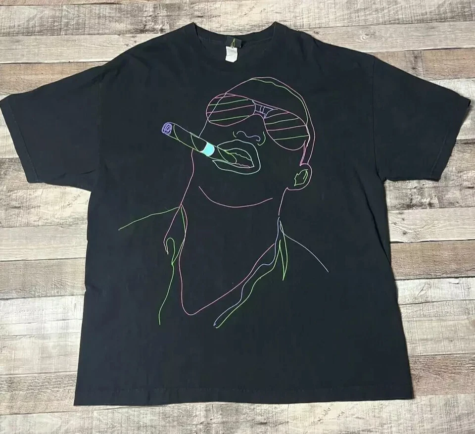 Camisa Kanye West Adulto 2XL Negra Dorada Excavadora Cómplice Rapero Rap Camiseta Foto 1 de 4