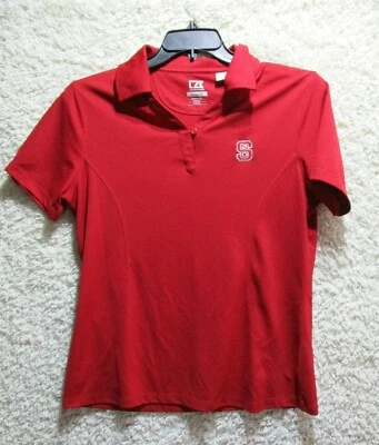 Camisa polo de manga corta para mujer North Carolina State grande roja cortadora Buck DryTec Foto 1 de 4